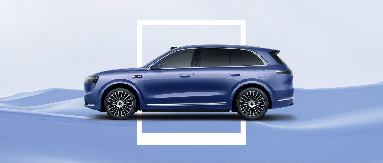 AITO M7 EV 2026 — экстерьер, side profile blue, рынок china