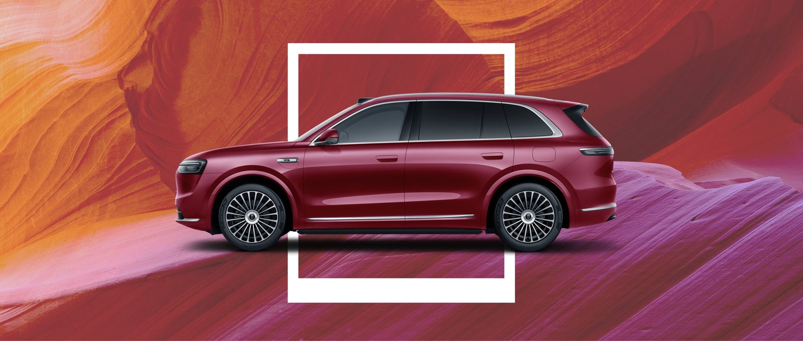 AITO M7 EV 2026 — экстерьер, side profile red, рынок china