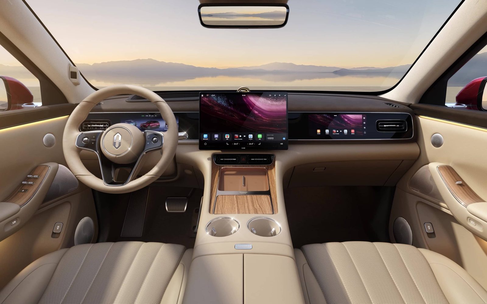 AITO M7 EV 2026 — главное фото модели, интерьер, dashboard wide, рынок china