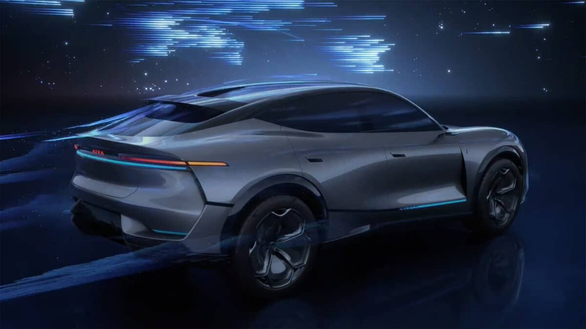 Aiva ME7 / Origin Concept 2026 — экстерьер, вид сзади 3/4, рынок China