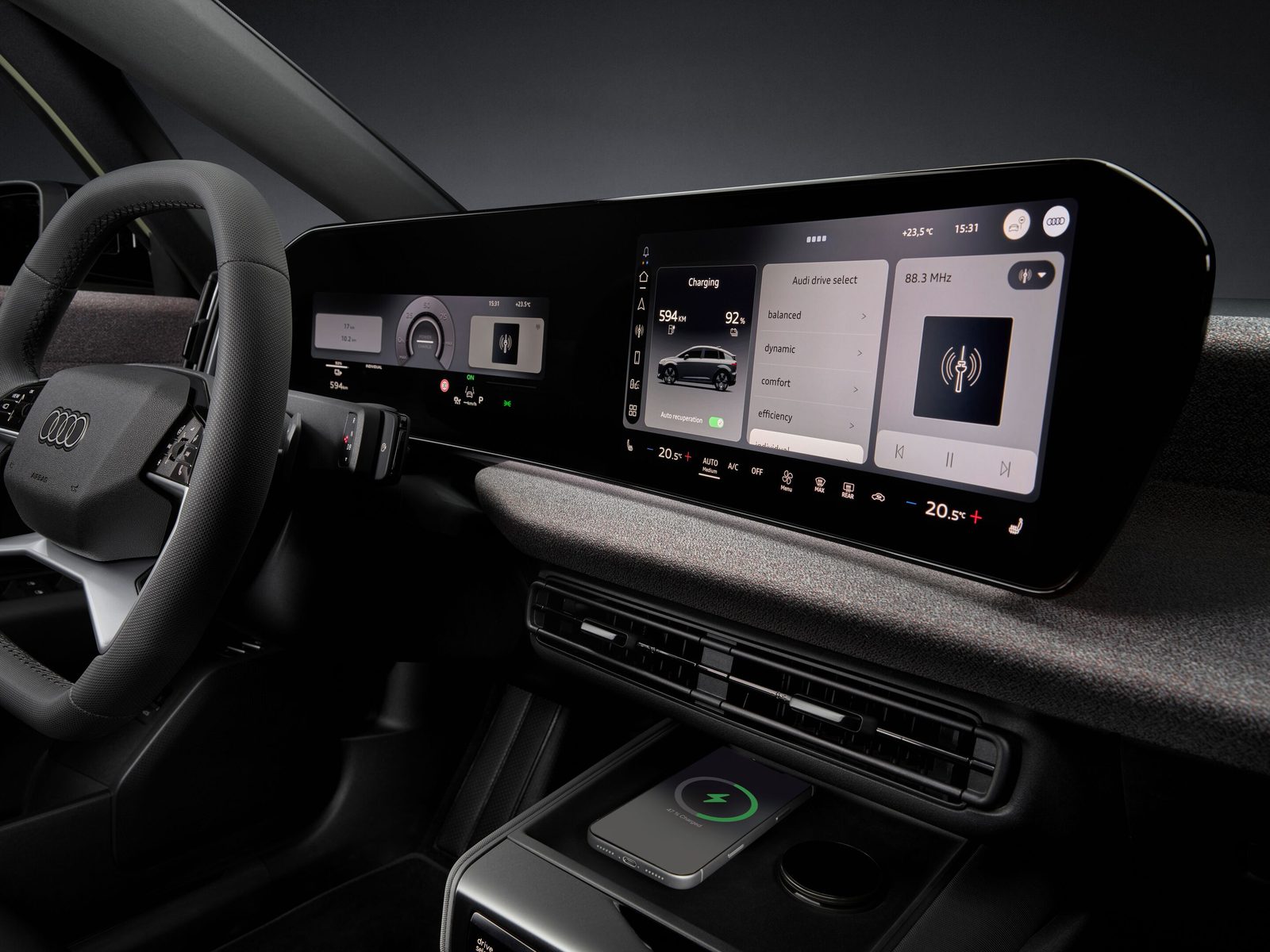 Audi A2 e-tron 2026 — интерьер, rear cabin, рынок Europe announced