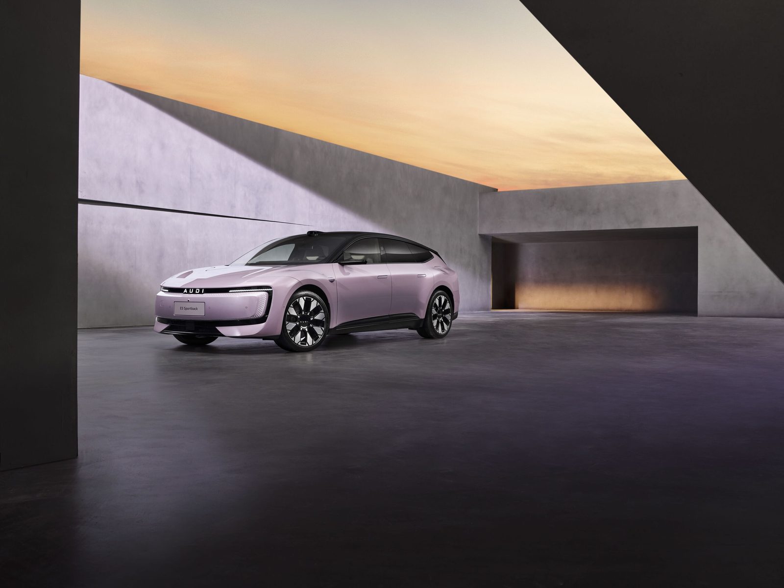 Audi E5 Sportback China 2025 — экстерьер, side 3q architecture, рынок china_reference