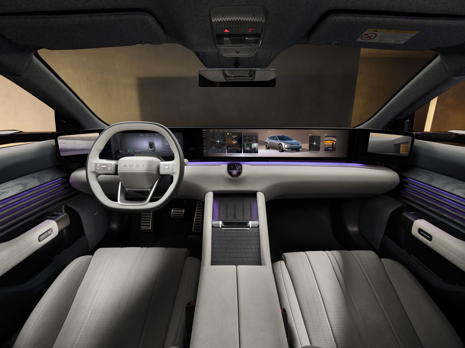 Audi E5 Sportback China 2025 — интерьер, dashboard detail, рынок China/import