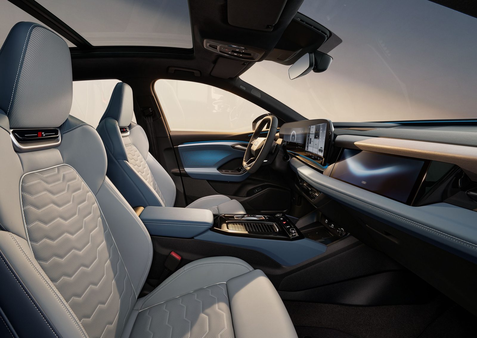 Audi Q6L e-tron China 2025 — интерьер, передние сиденья, рынок China