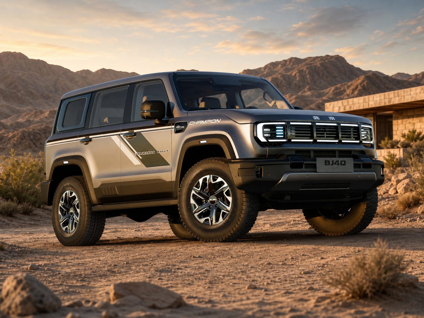 BAIC / Beijing BJ40e EREV 2025 — главное фото модели, экстерьер, вид спереди 3/4, рынок internal_mvp