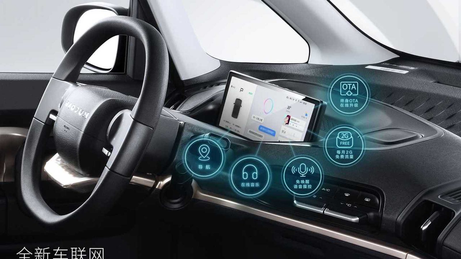 Baojun KiWi EV 2021 — интерьер, второй ряд сидений, рынок internal_mvp