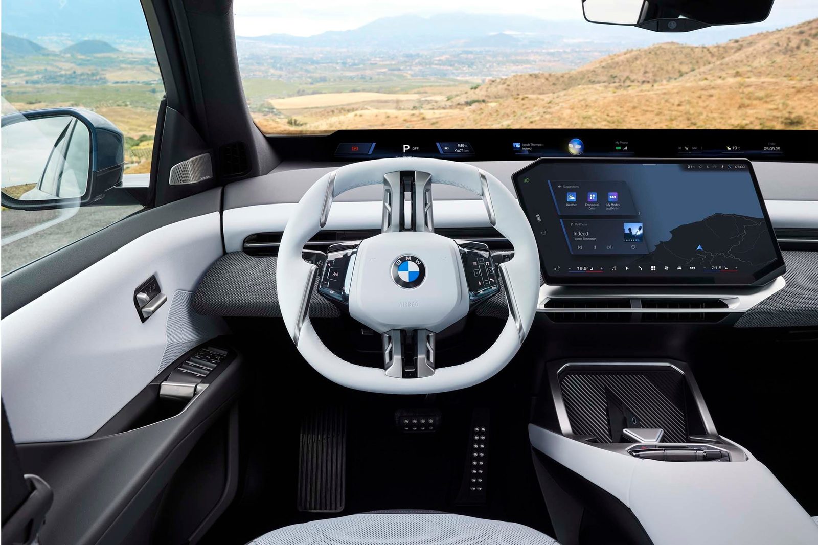 BMW iX3 China 2024 — интерьер, второй ряд сидений, рынок internal_mvp