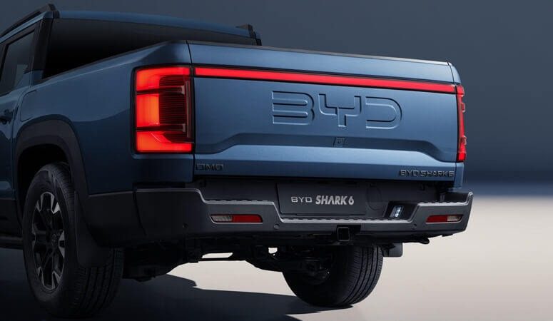 BYD Pickup Shark 6 2025 — экстерьер, вид сзади, рынок New Zealand/Kenya