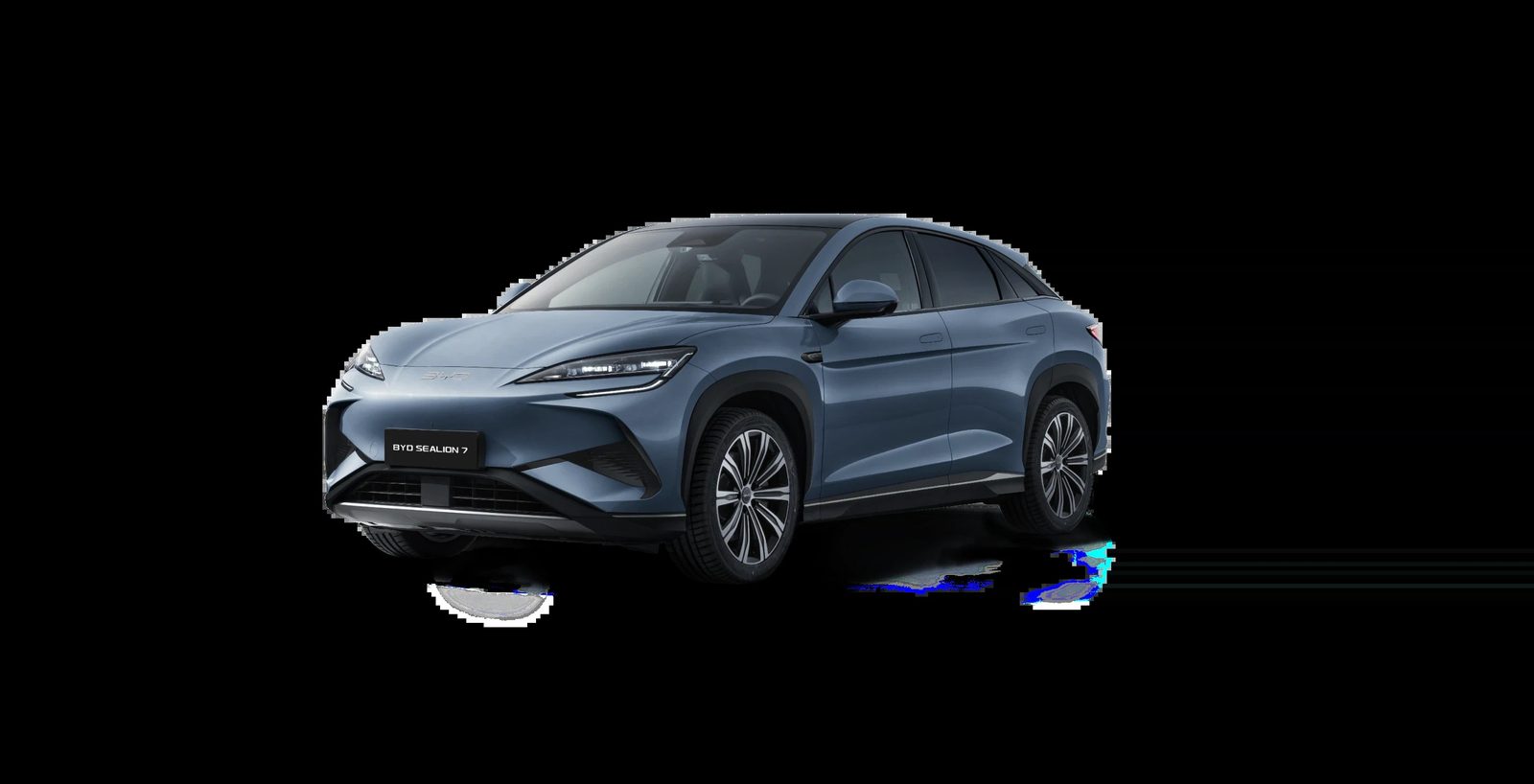 BYD Sealion 07 EV 2024 — экстерьер, вид спереди 3/4, рынок global_export