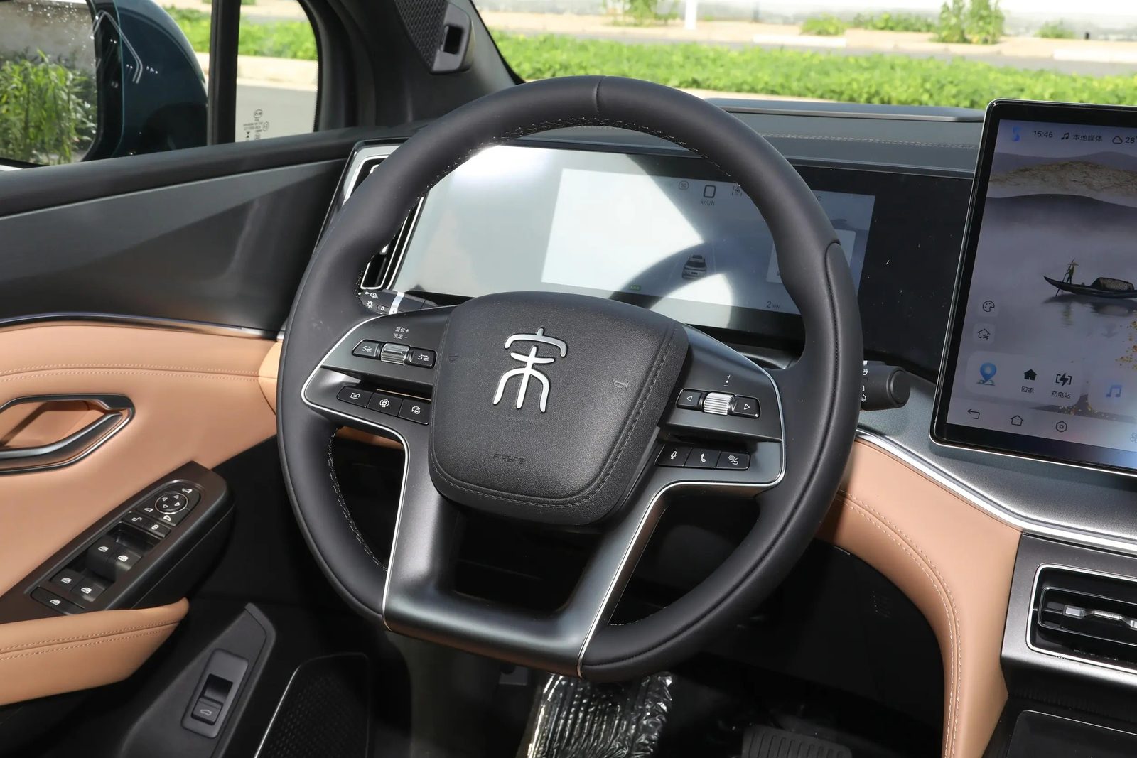 BYD Song L DM-i 2024 — интерьер, steering display detail, рынок internal_mvp