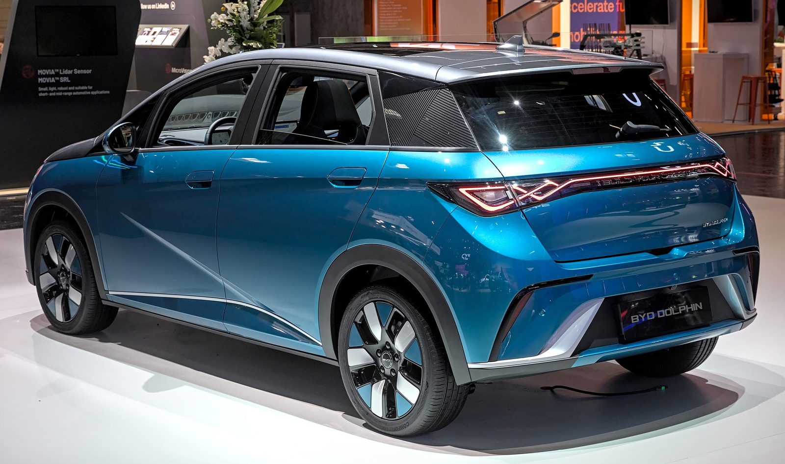BYD Dolphin EV 2021 — экстерьер, вид сзади 3/4, рынок China/Europe/import
