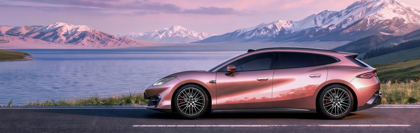BYD Fang Cheng Bao Formula S GT 2026 — экстерьер, pink side profile lake manual crop, рынок China prelaunch / promotional reference