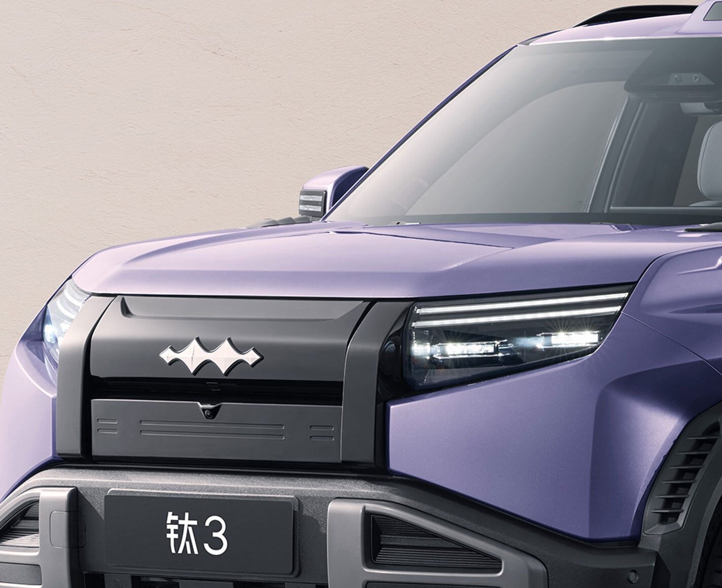 BYD FangChengBao Tai 3 EV 2025 — экстерьер, front detail, рынок China official