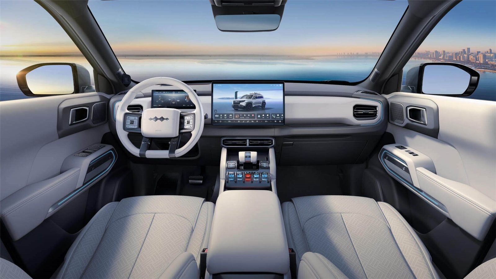 BYD FangChengBao Tai 7 PHEV 2025 — интерьер, второй ряд сидений, рынок internal_mvp