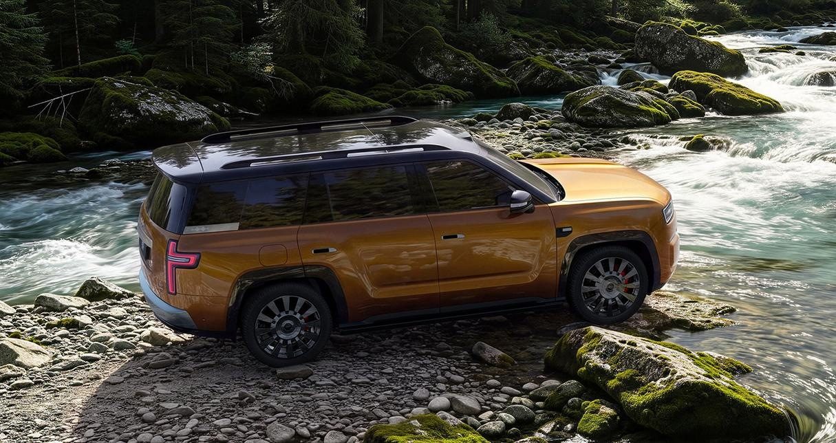 BYD Fang Cheng Bao Tai 9 PHEV 2026 — экстерьер, rear three quarter river, рынок China 2026 reveal / PHEV