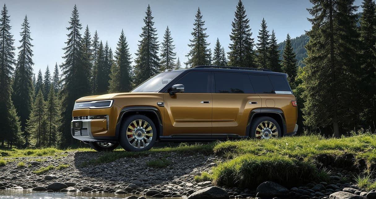 BYD Fang Cheng Bao Tai 9 PHEV 2026 — экстерьер, side profile landscape, рынок China 2026 reveal / PHEV