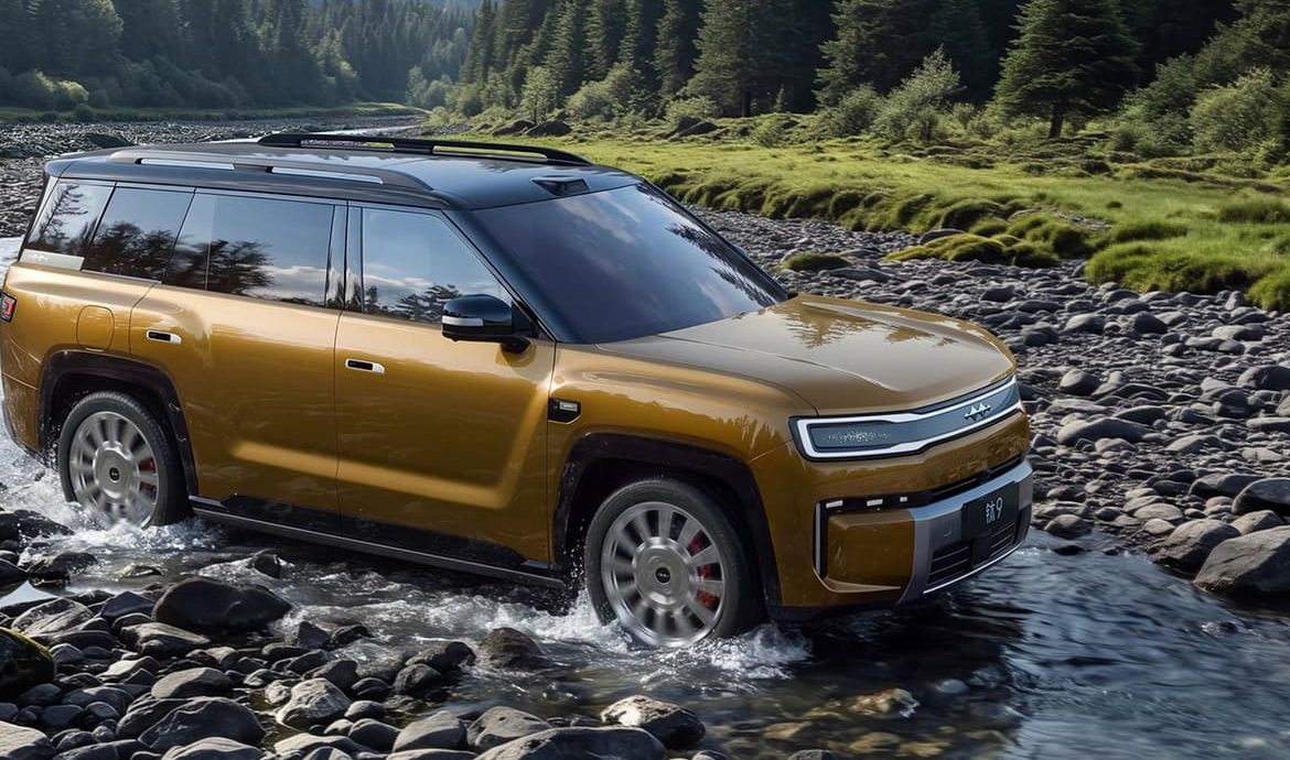 BYD Fang Cheng Bao Tai 9 PHEV 2026 — экстерьер, front body wading detail, рынок China 2026 reveal / PHEV