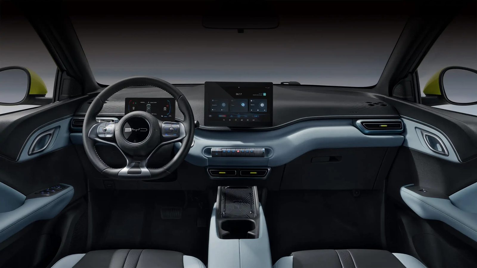 BYD Seagull EV / Dolphin Mini 2026 — главное фото модели, интерьер, передняя панель, рынок export/brazil