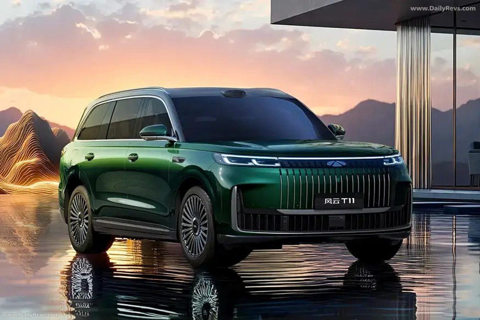 Chery Group Fulwin T11 EREV 2025 — главное фото модели, экстерьер, вид спереди 3/4, рынок internal_mvp