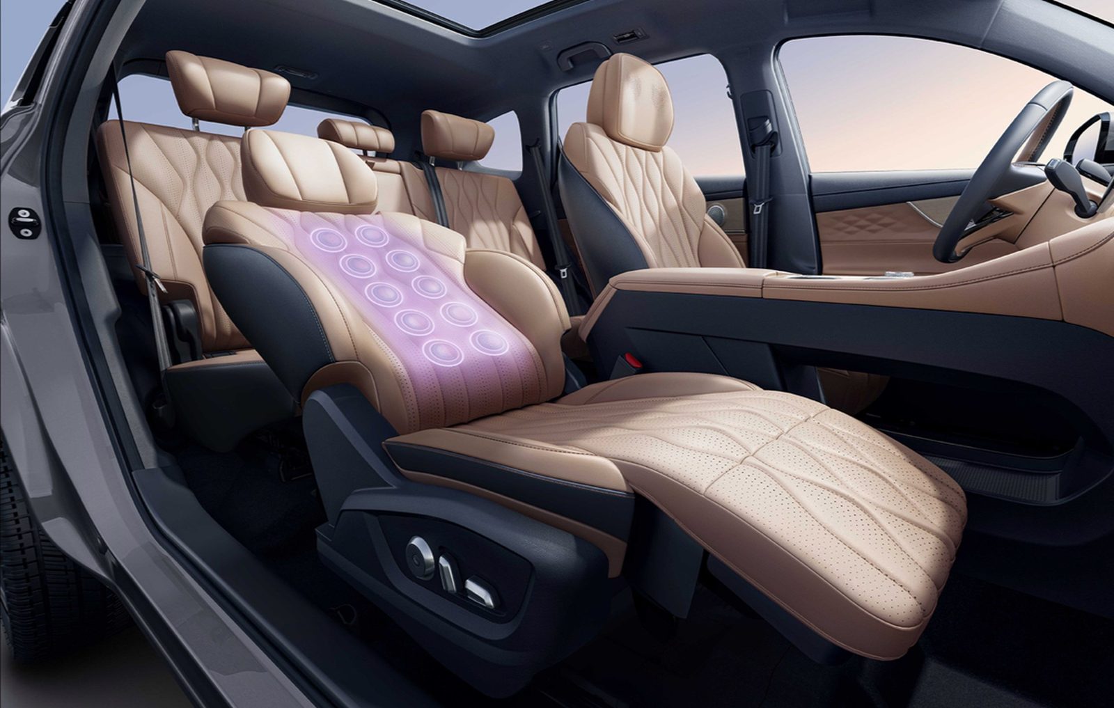 Chery Group Fulwin T8 C-DM 2025 — интерьер, второй ряд сидений, рынок internal_mvp