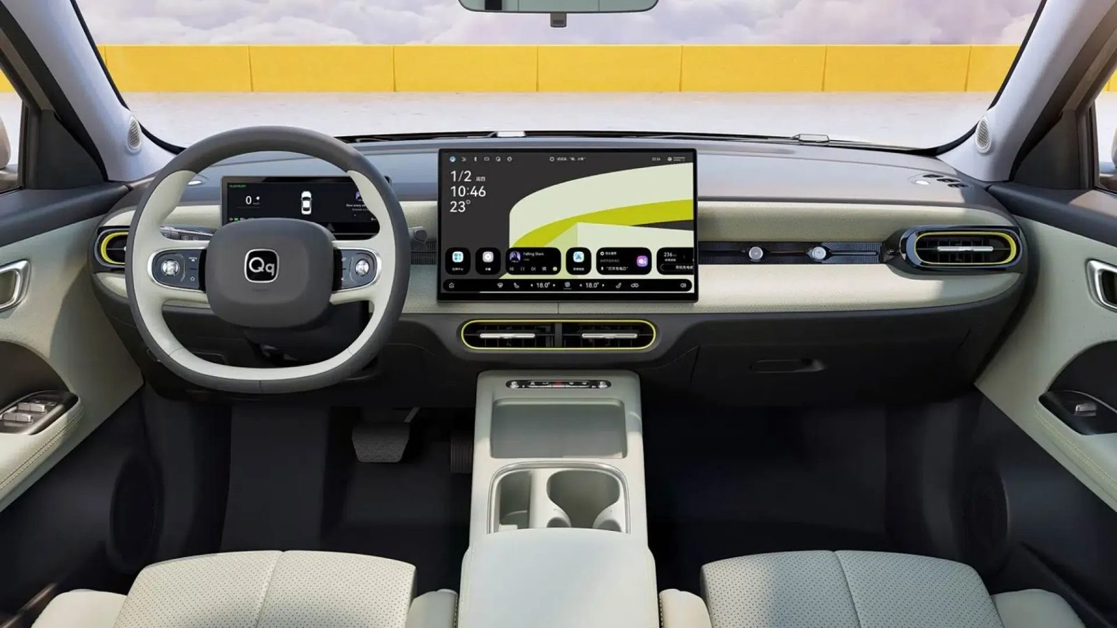 Chery Group QQ Domi 2025 — интерьер, второй ряд сидений, рынок internal_mvp