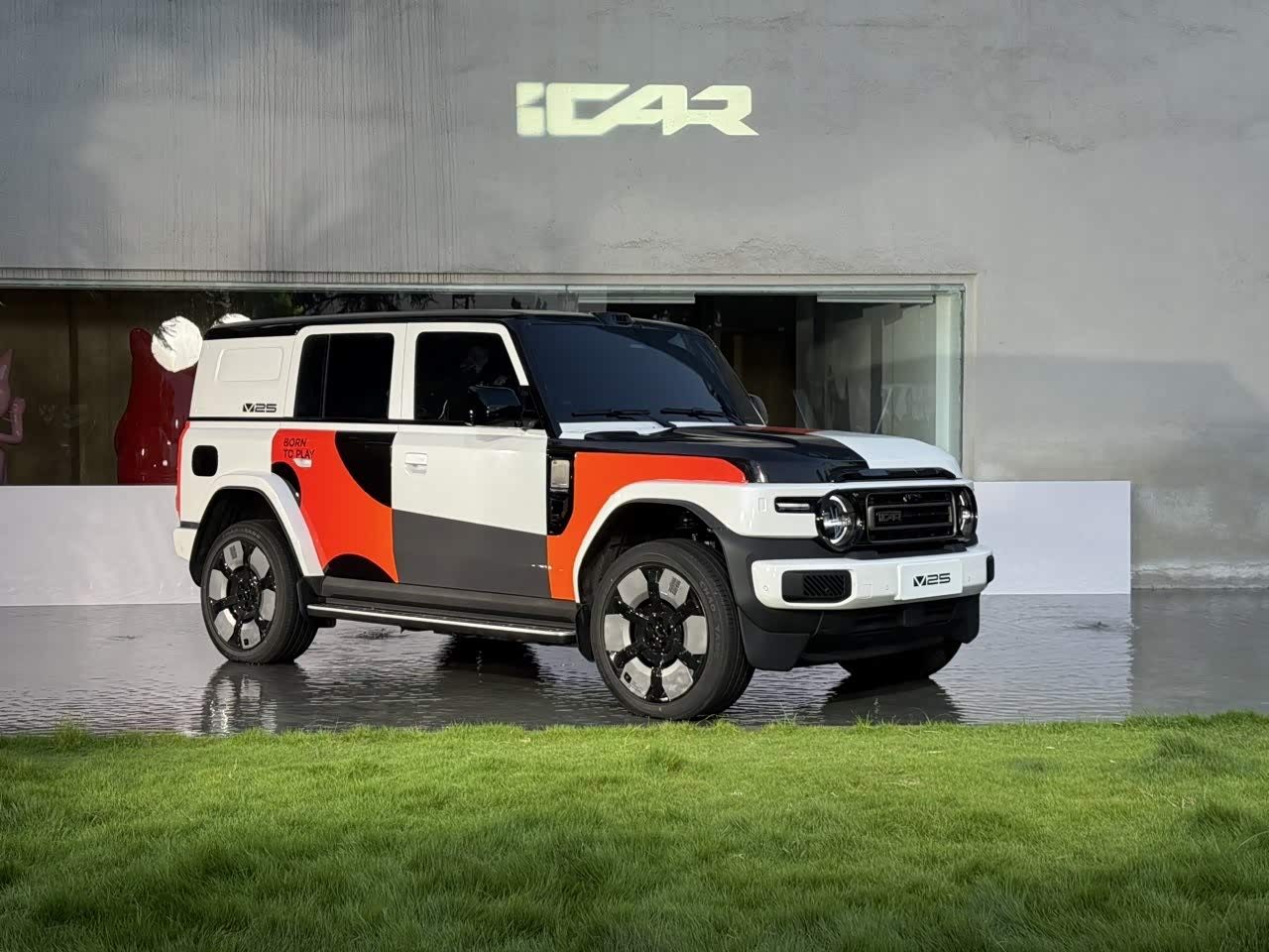 Chery Group iCAR V25 EREV 2026 — экстерьер, front side, рынок China public reveal