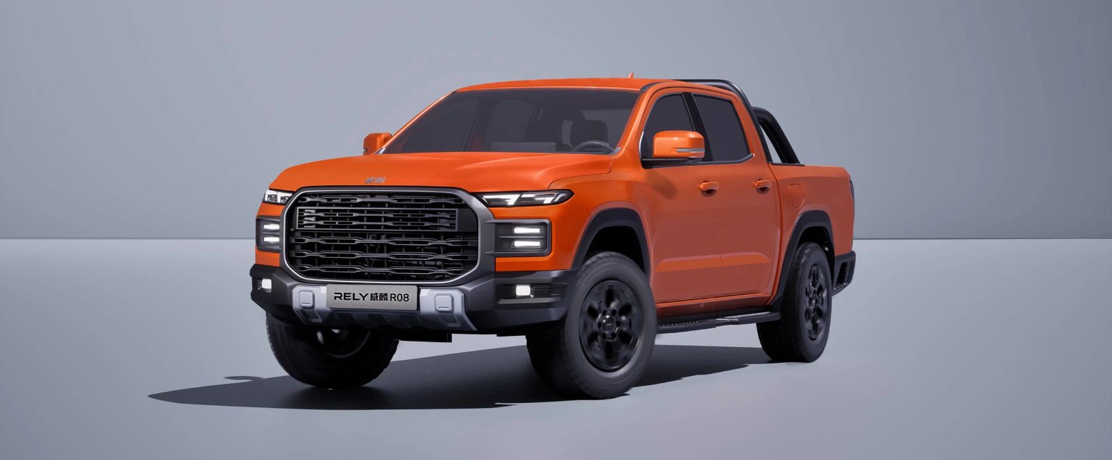 Chery Rely Pickup Rely R08 EV / Himla EV 2026 — экстерьер, вид спереди 3/4, рынок China/UAE