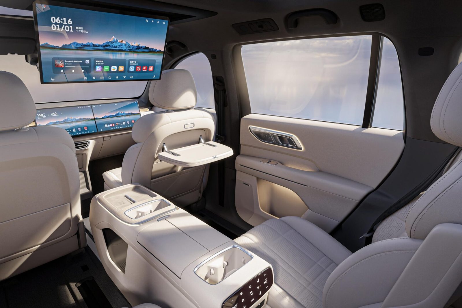 Deepal S09 EREV 2025 — интерьер, second row lounge, рынок internal_mvp