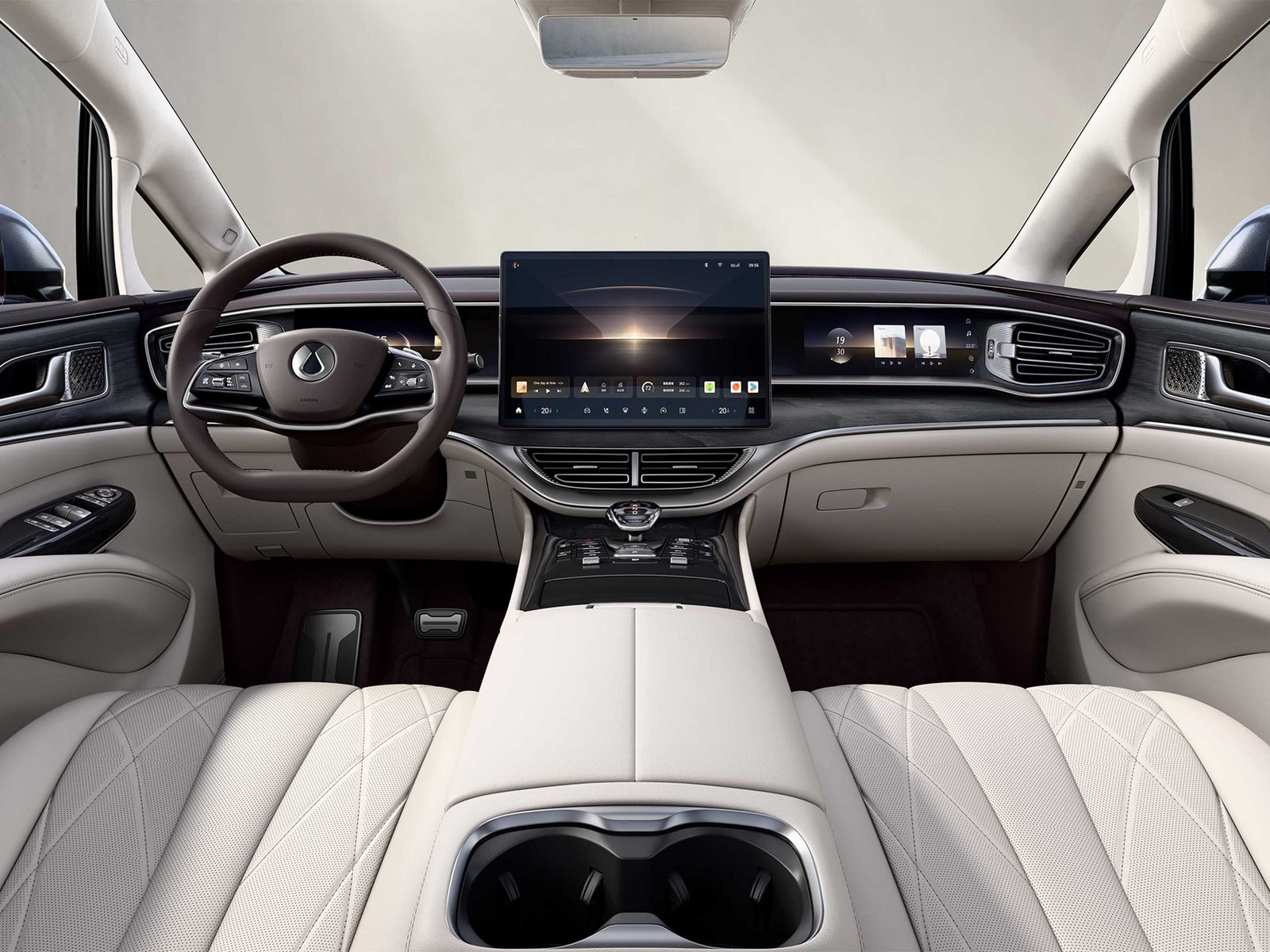 Denza D9 EV 2025 — главное фото модели, интерьер, передняя панель, рынок internal_mvp