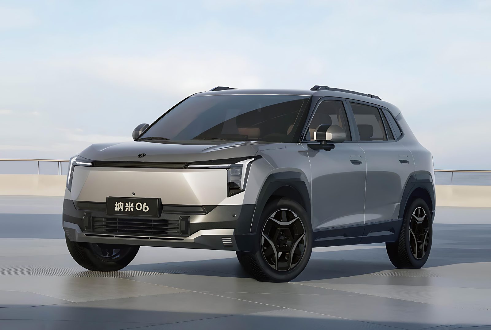 Dongfeng Nammi 06 2025 — экстерьер, front 3q gray export reference, рынок China/export reference