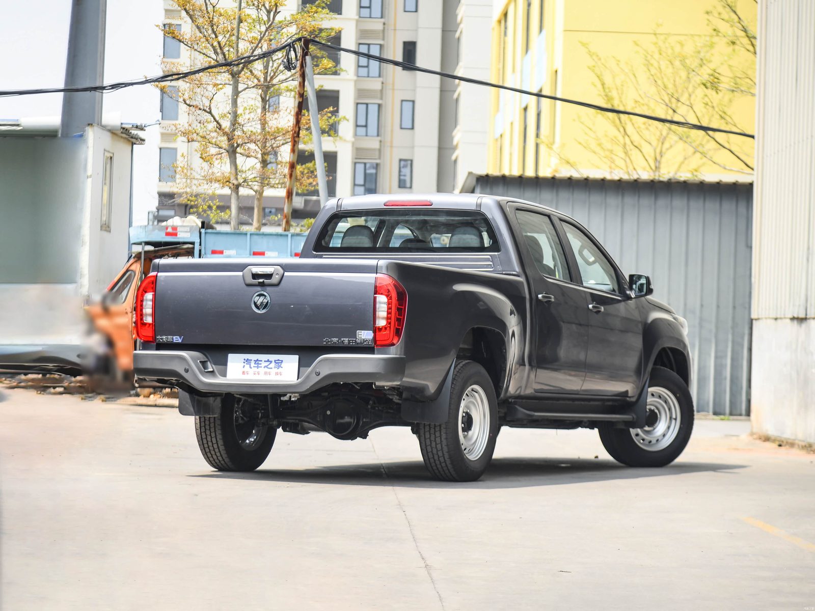 Foton Pickup EV General EV / Da Jiangjun EV 2022 — экстерьер, вид сзади 3/4, рынок China