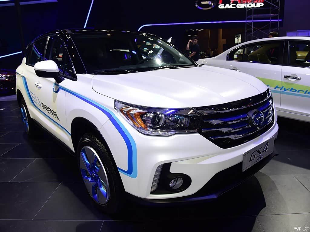 GAC Trumpchi GS4 EV 2016 — главное фото модели, экстерьер, вид спереди 3/4, рынок China archive exact-specification reference
