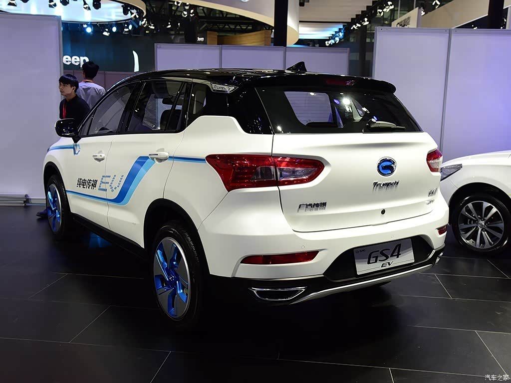 GAC Trumpchi GS4 EV 2016 — экстерьер, вид сзади 3/4, рынок China archive exact-specification reference
