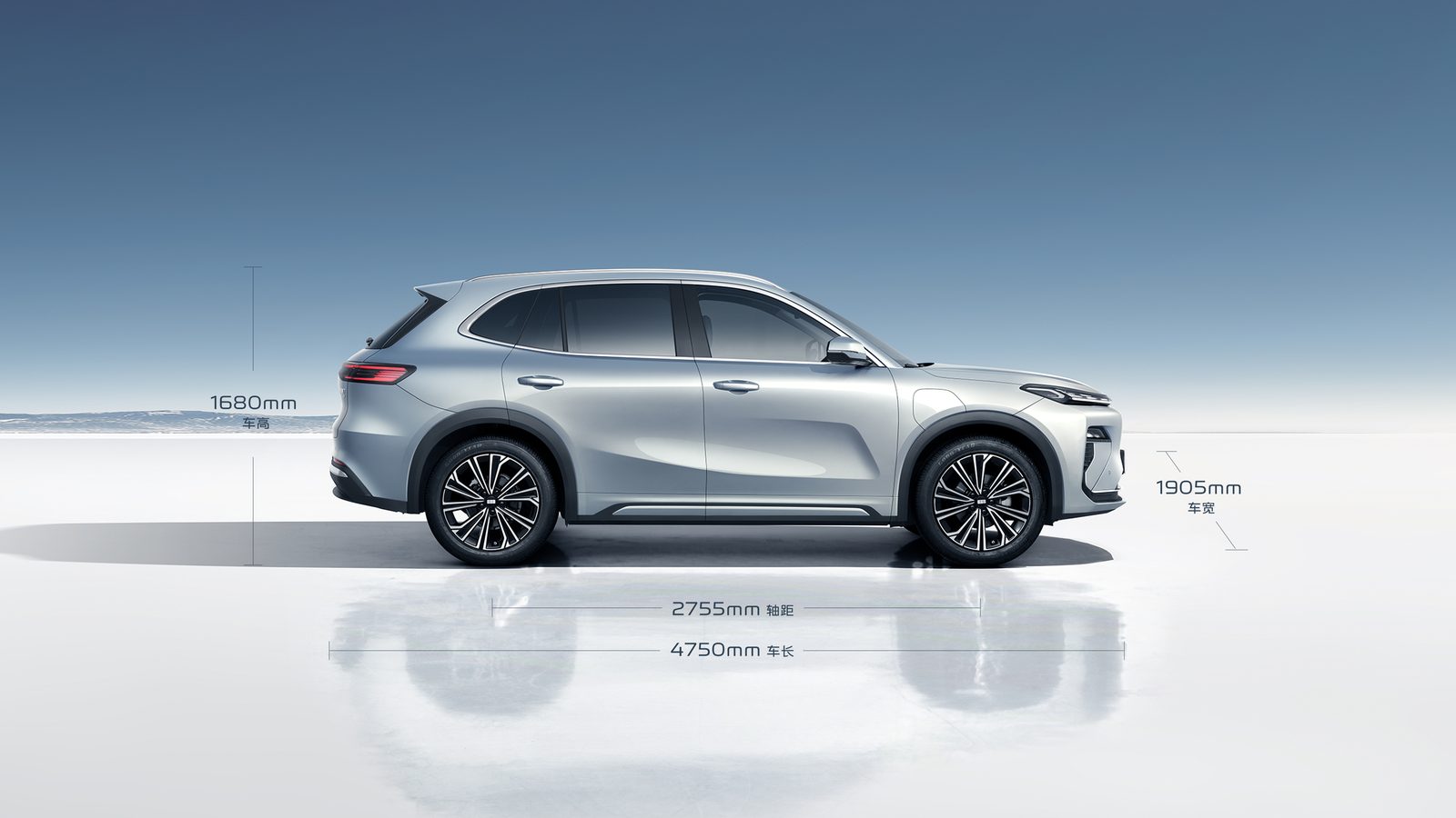 Geely Galaxy Starship 7 EV 2026 — экстерьер, side profile, рынок china