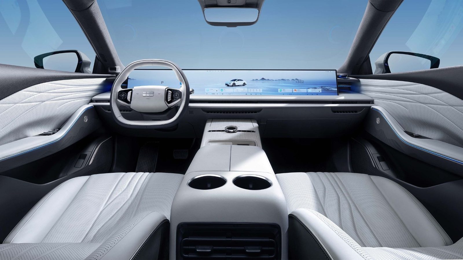 Geely Galaxy E8 EV 2025 — интерьер, второй ряд сидений, рынок internal_mvp