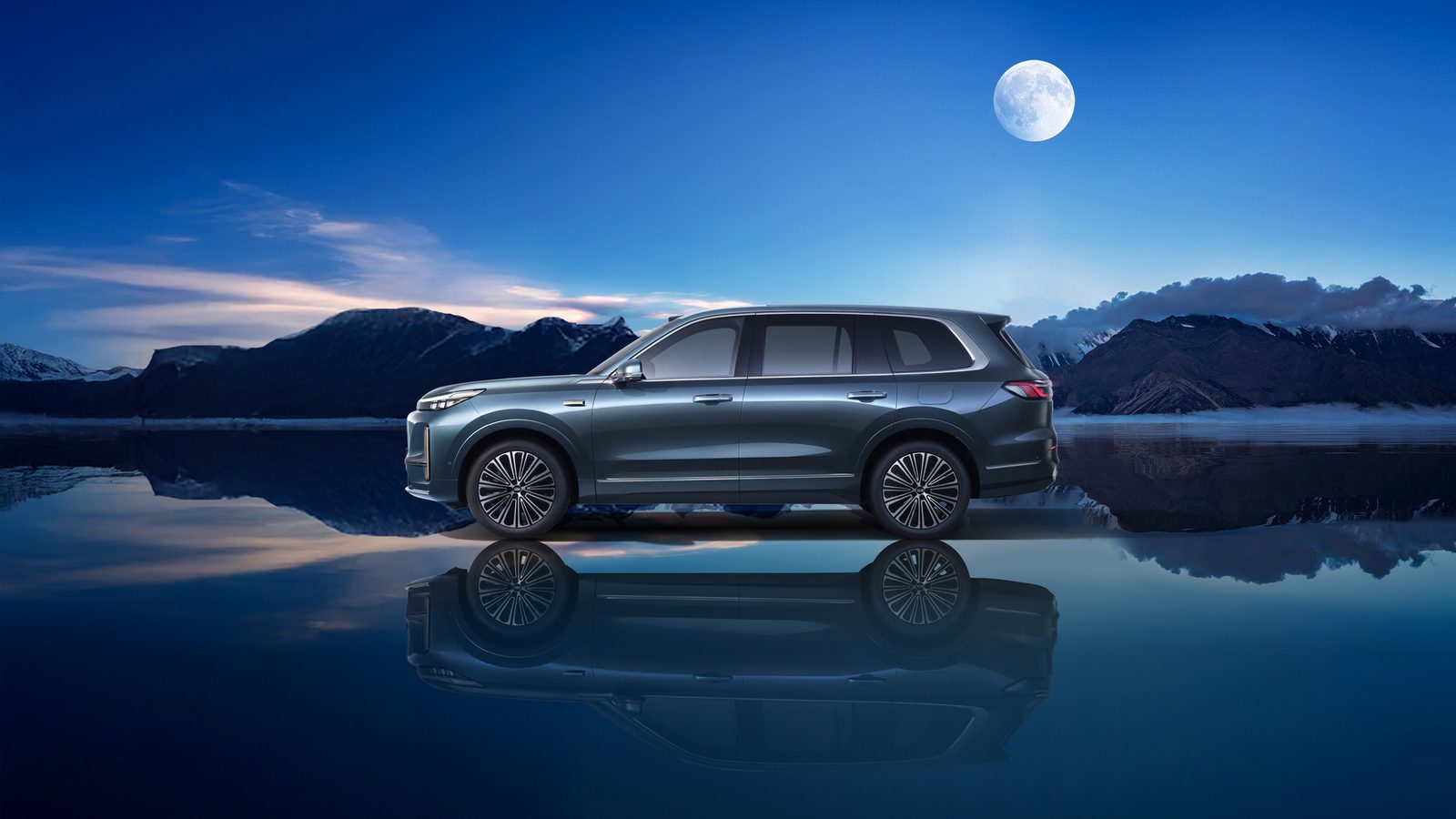 Geely Galaxy M9 2025 — экстерьер, side night, рынок China