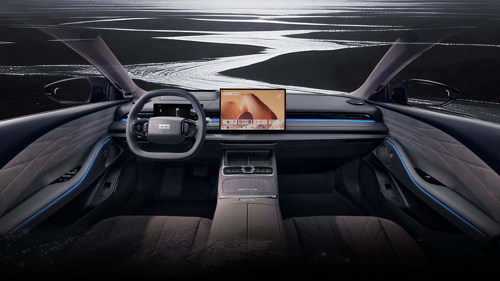 Geely Galaxy Star 8 PHEV 2026 — главное фото модели, интерьер, передняя панель, рынок China
