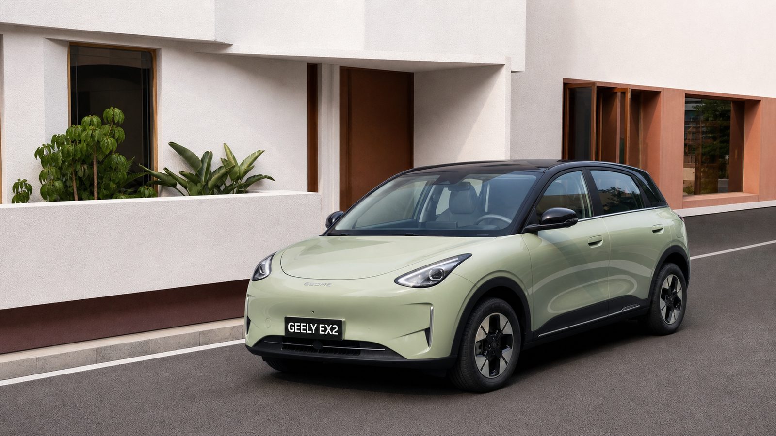 Geely Geome Xingyuan / EX2 2025 — главное фото модели, экстерьер, вид спереди 3/4, рынок internal_mvp