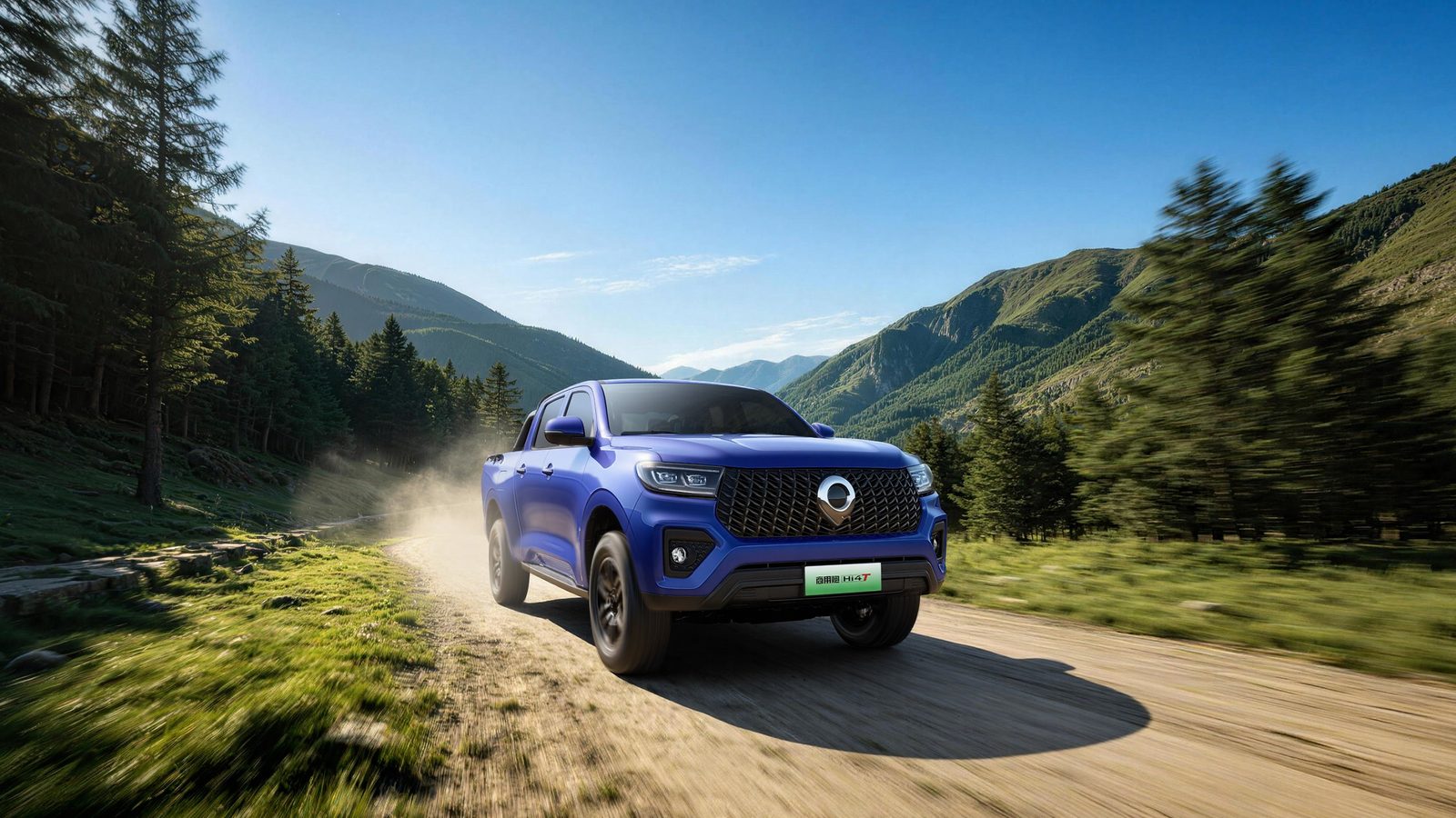 GWM Pickup Commercial Cannon PHEV 2026 — экстерьер, front 3q offroad, рынок China