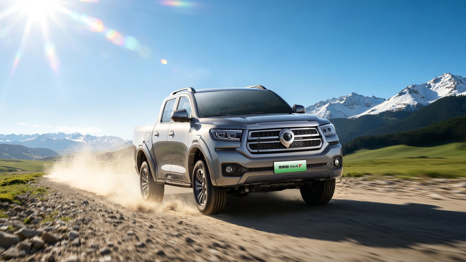 GWM Pickup Passenger Cannon Hi4-T PHEV 2026 — экстерьер, front 3q offroad, рынок China