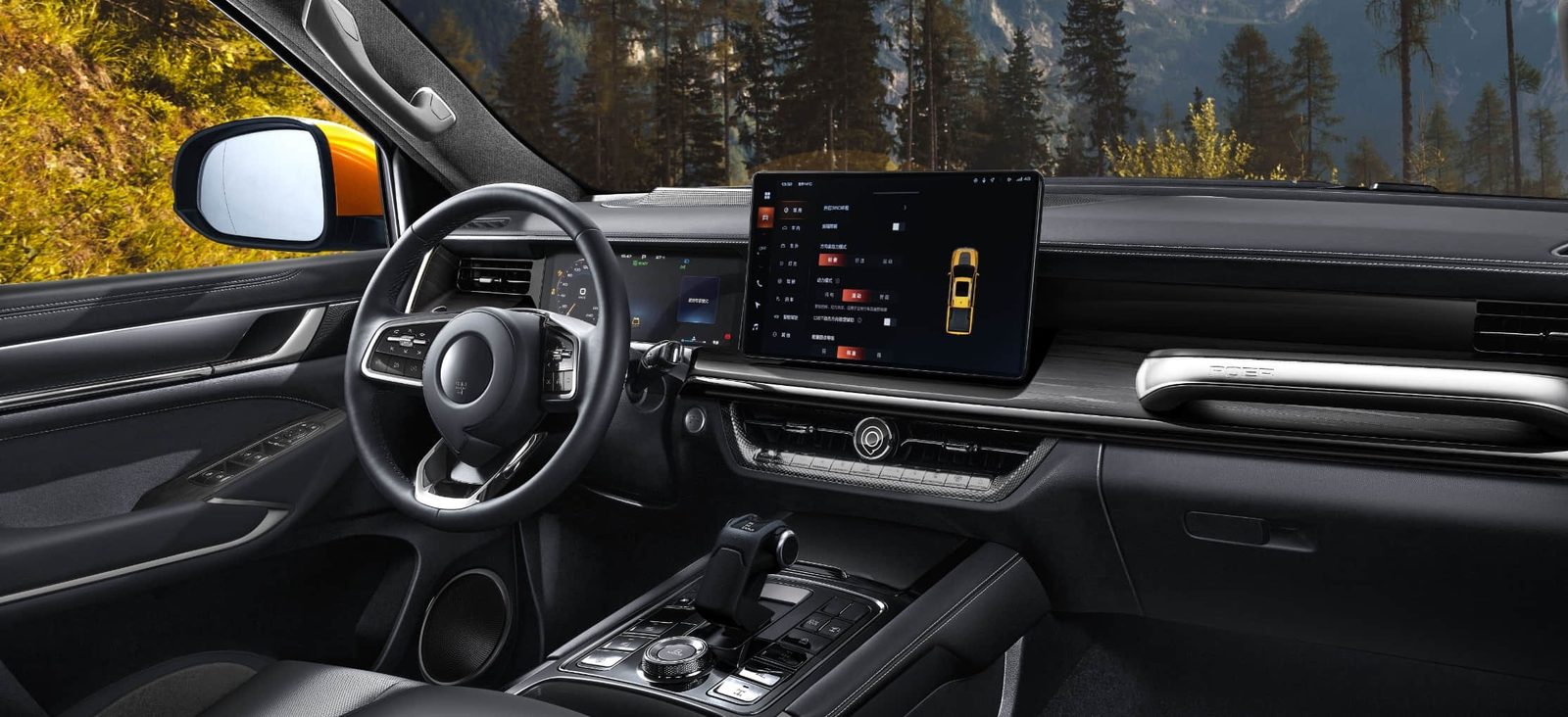 GWM Pickup Shanhai Cannon Hi4-T PHEV 2026 — интерьер, front cabin, рынок China