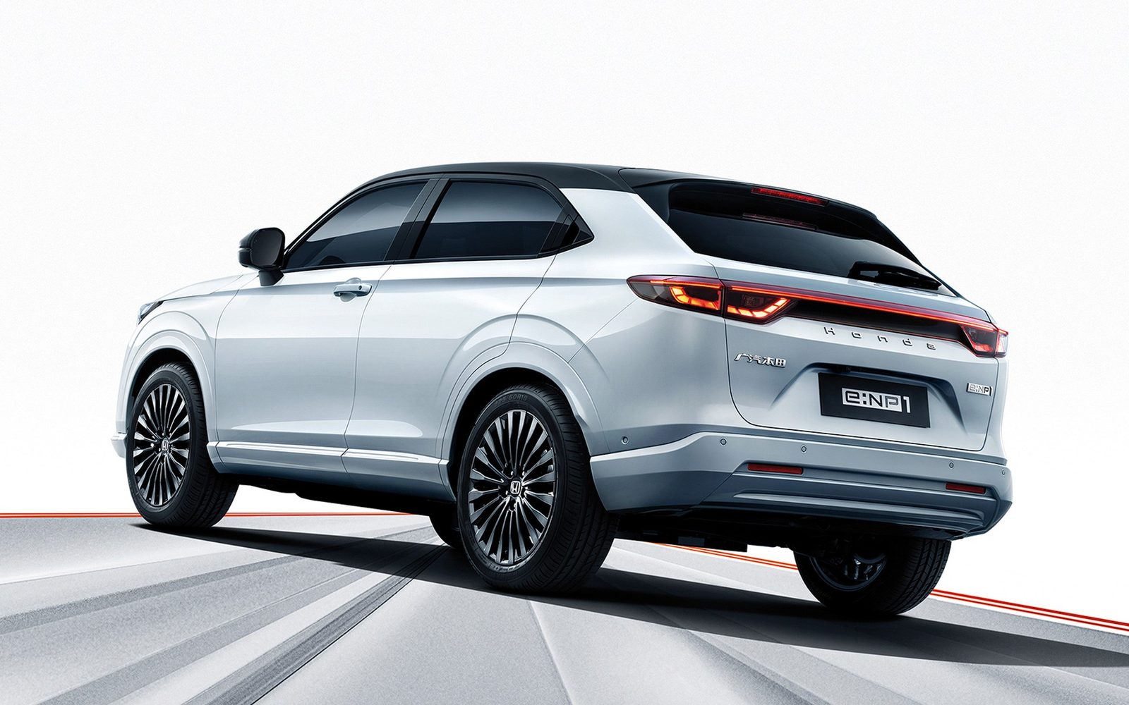 Honda e:NP1 / e:NS1 China 2022 — экстерьер, вид сзади 3/4, рынок internal_mvp