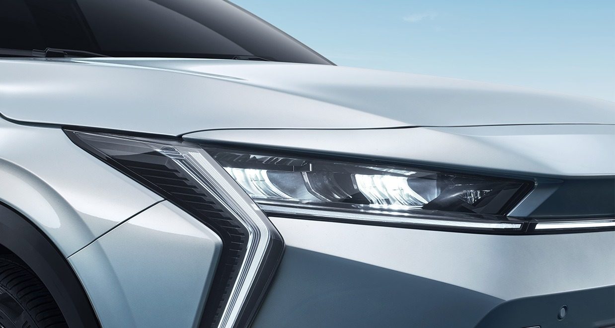 Honda e:NP2 / e:NS2 China 2024 — экстерьер, headlight detail, рынок China official e:NS2 product page