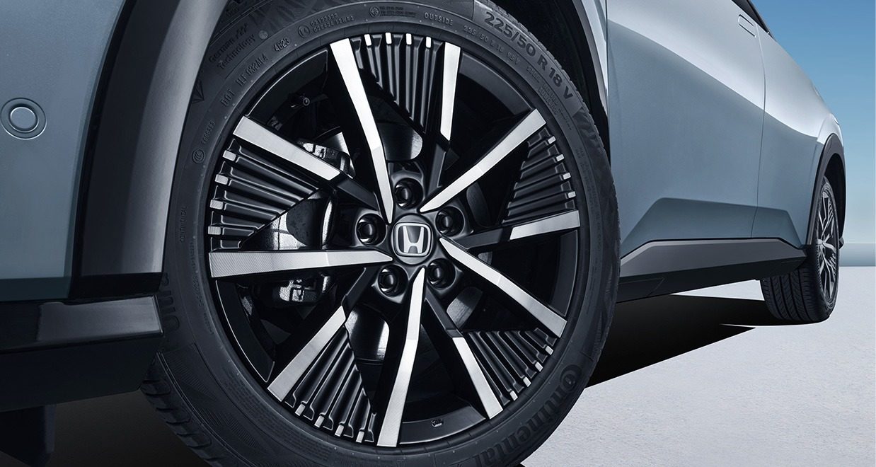 Honda e:NP2 / e:NS2 China 2024 — экстерьер, wheel detail, рынок China official e:NS2 product page