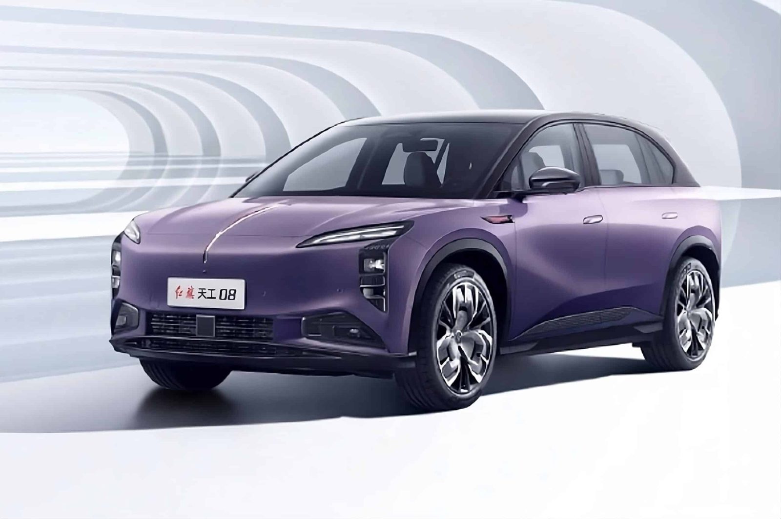 Hongqi Tiangong 08 2025 — экстерьер, front 3q studio purple, рынок China gallery reference