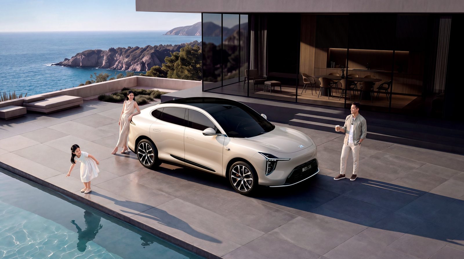 IM Motors LS6 EV NEXT 2027 2026 — экстерьер, front 3q lifestyle