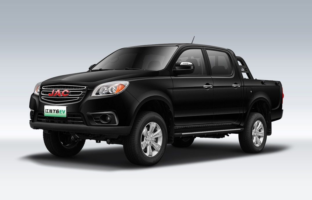 JAC Pickup T6 EV 2025 — главное фото модели, экстерьер, вид спереди 3/4, рынок China