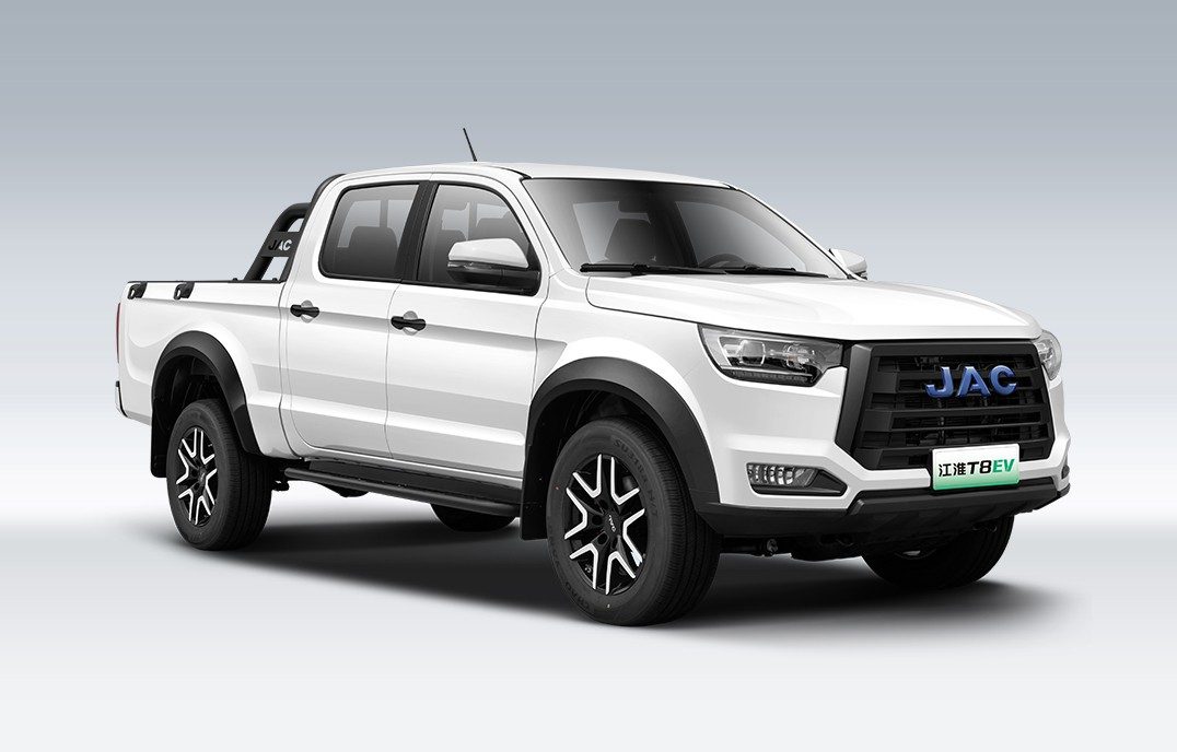 JAC Pickup T8 EV 2025 — экстерьер, вид сзади 3/4, рынок China