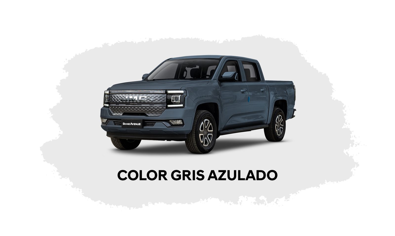 JMC Pickup Dadao EV / Grand Avenue EV 2024 — экстерьер, front 3q blue gray, рынок Peru