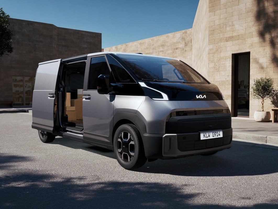 Kia PV7 2026 — экстерьер, вид спереди 3/4, рынок global